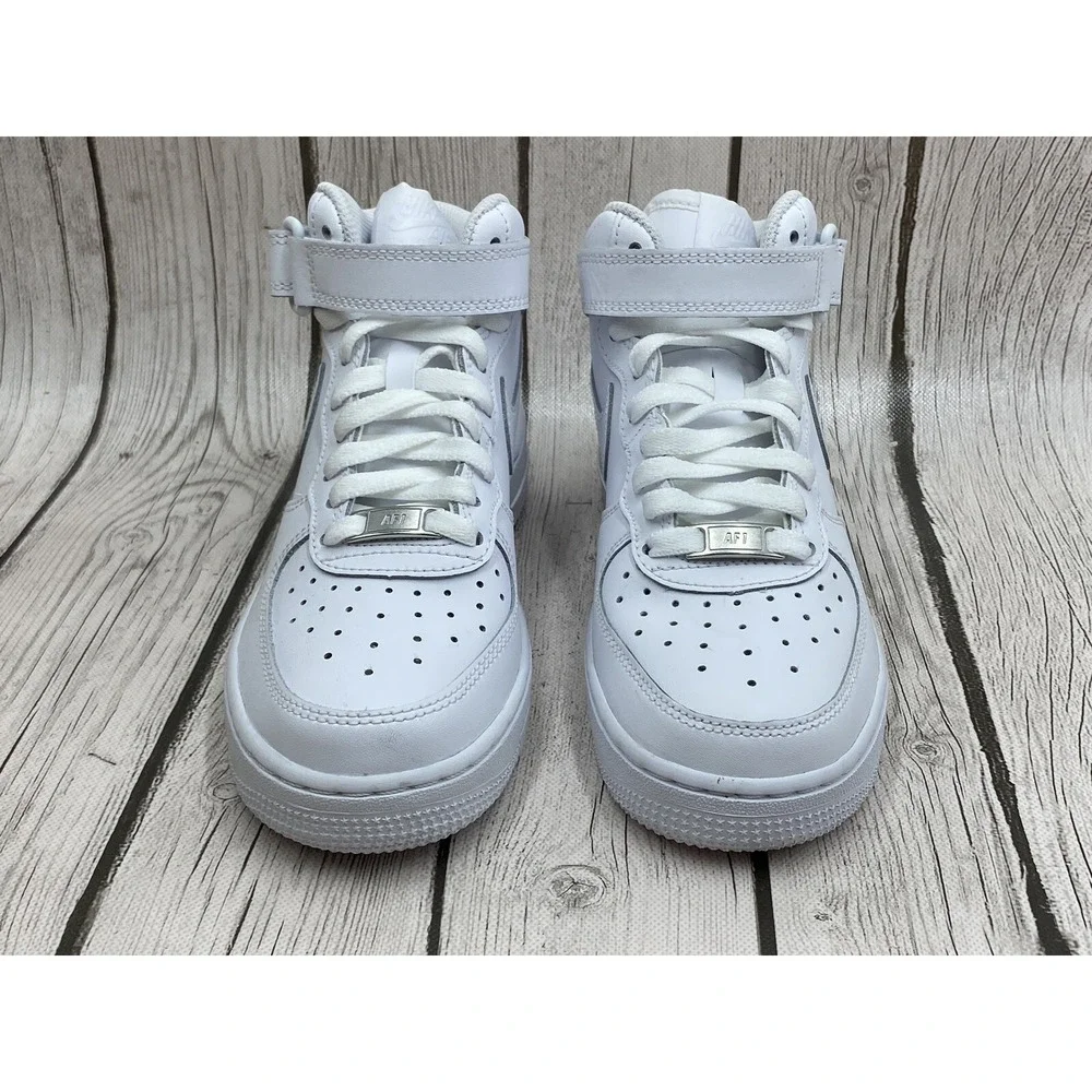Nike Kids Air Force 1 Mid GS 'White' Size 4Y 314195 113